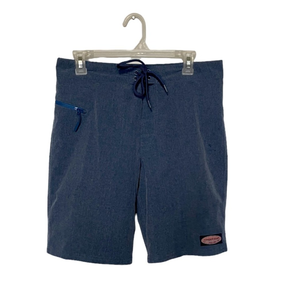 Vineyard Vines Board Shorts Mens 30 Blue Heathered Performance Stretch Swim